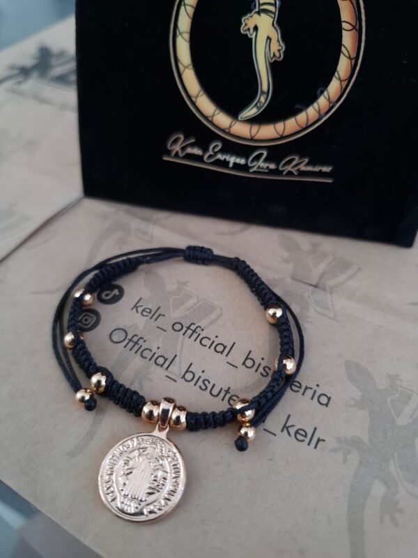 Pulsera Macrame San Benito Azul Marino - Pul01