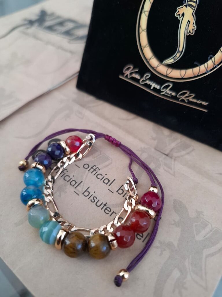 Pulsera Agatas Piedras Naturales multicolor- Pul07