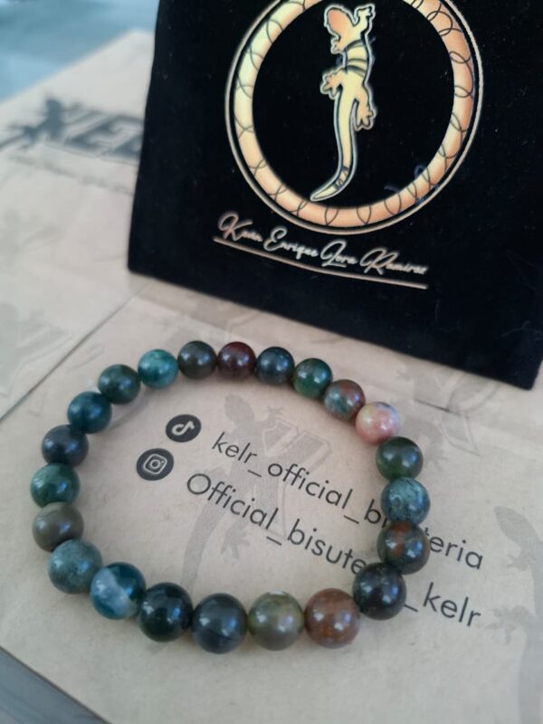Pulsera jaspe multicolor natural elastica - Pul20