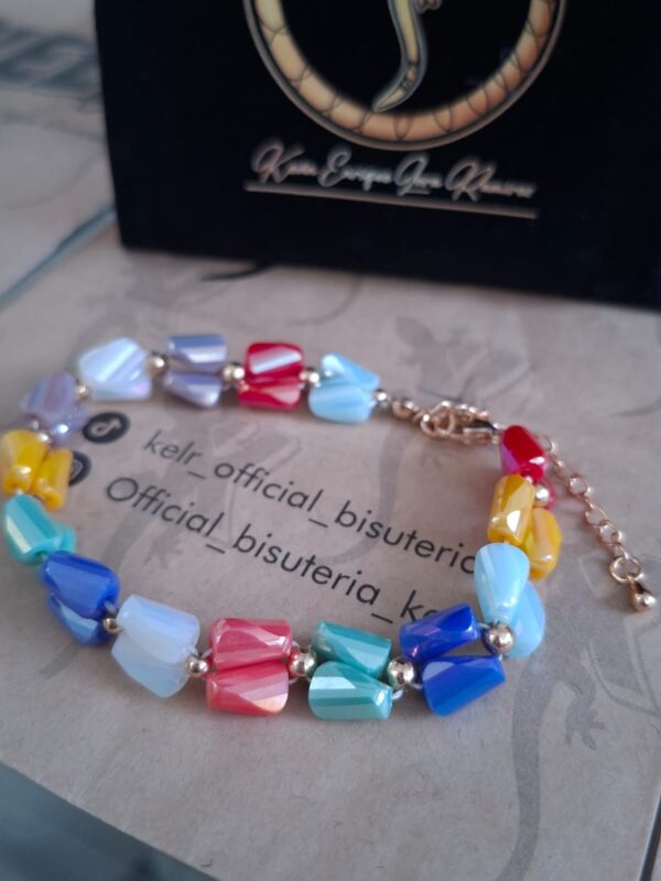 Pulsera Corazones Cristal Multicolor – Pul31